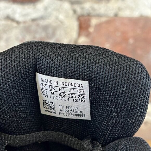 Adidas Strutter Shoes Leather Core Black Green ART EG8368 Womens Size US 9.5 - Picture 6 of 9